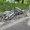 Kierujący samochodem najechał na rowerzystkę, na trasie między miejscowościami Zawadzkie a Kolanowskie. (Zdjęcia)