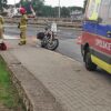 Strażacy z JRG 2 Opole wracając do swojej jednostki, najechali na zdarzenie z udziałem motocyklisty, który się przewrócił na moście.