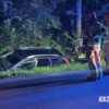 Wypadek na drodze Cisowa-Kuźniczki. Kierujący autem wjechał do rowu.