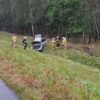 Zgłoszenie do służb ratunkowych o treści "auto wpadło do rowu i się pali". Autostrada A4 240 km kierunek Katowice.(Zdjęcia)