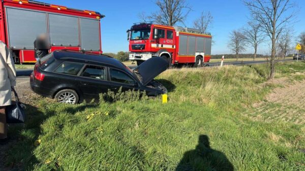 Zderzenie dwóch samochodów na DK38 na wysokości Gościęcina.