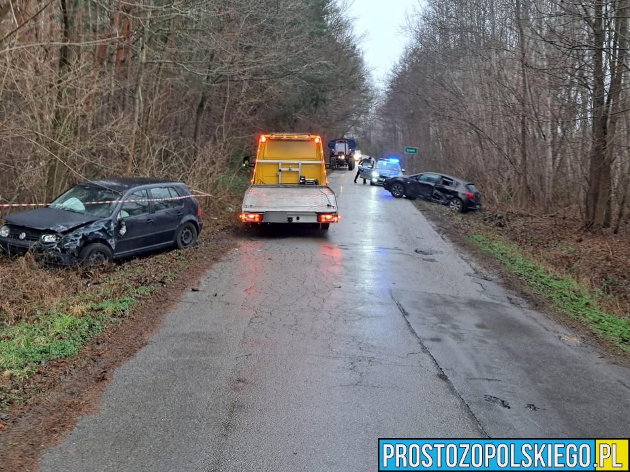 Tokary : zderzenie dwóch samochodów .Jena osoba została poszkodowana.(Zdjęcia)