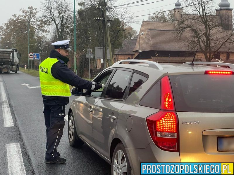 Działania "Trzeźwy poranek" na drogach Lewina Brzeskiego