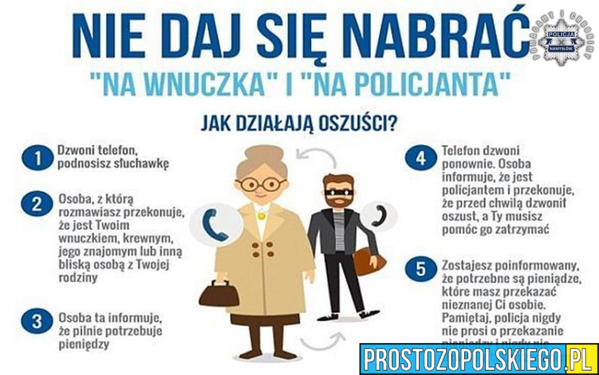 Uwaga na oszustów działających metodą „na policjanta”