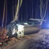 Volvo zderzyło się z dzikiem na trasie Łambinowice – Sowin. Trzy osoby poszkodowane, w tym dziecko. (Wideo)