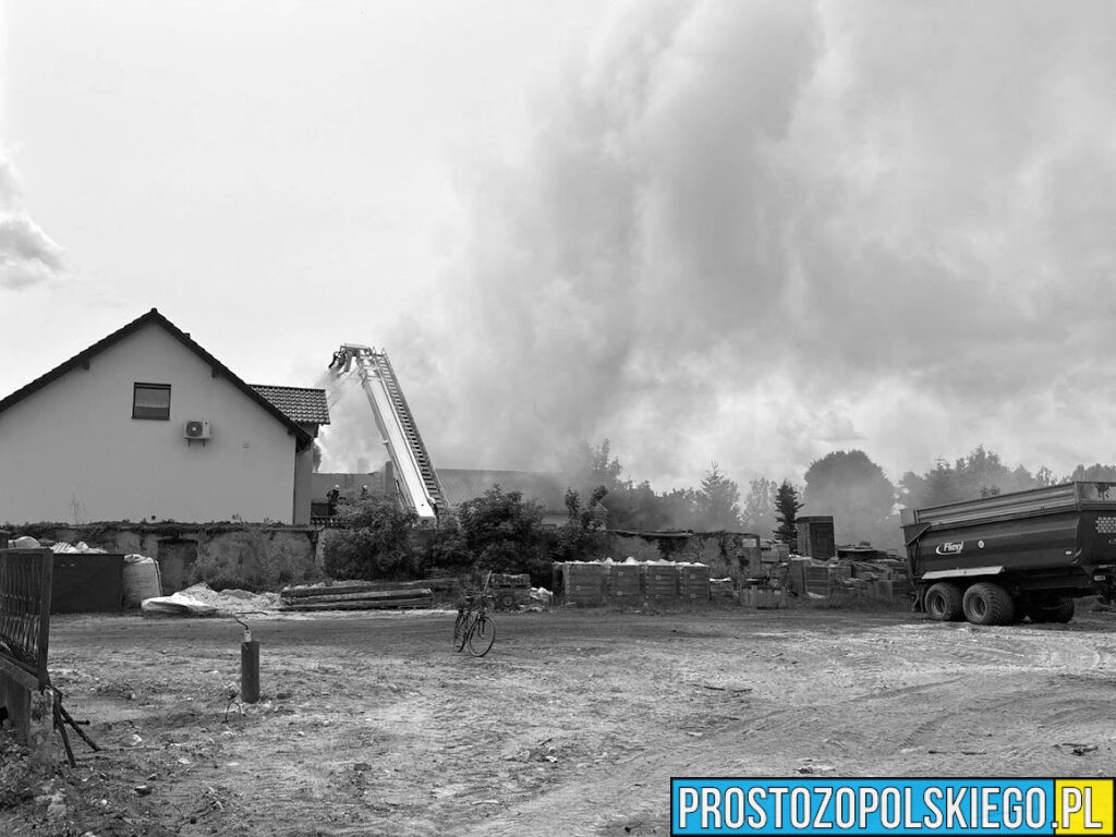 Pożar budynku jednorodzinnego w Tarnowie Opolskie .W środku ujawniono zwęglone ciało. (Zdjęcia&Wideo)