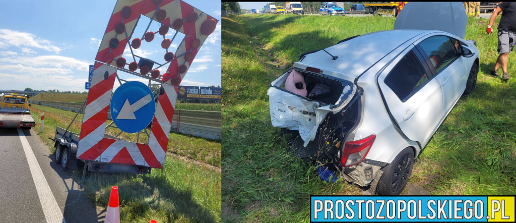 Dwa zdarzenia drogowe na opolskim odcinku autostrady A4 na 235 km i 237 km kierunek Katowice. Dwie osoby zabrane do szpitala.