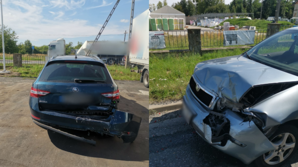 Zderzenie samochodów w Strzelcach Opolskich .Jedna osoba została poszkodowana.(Zdjęcia)