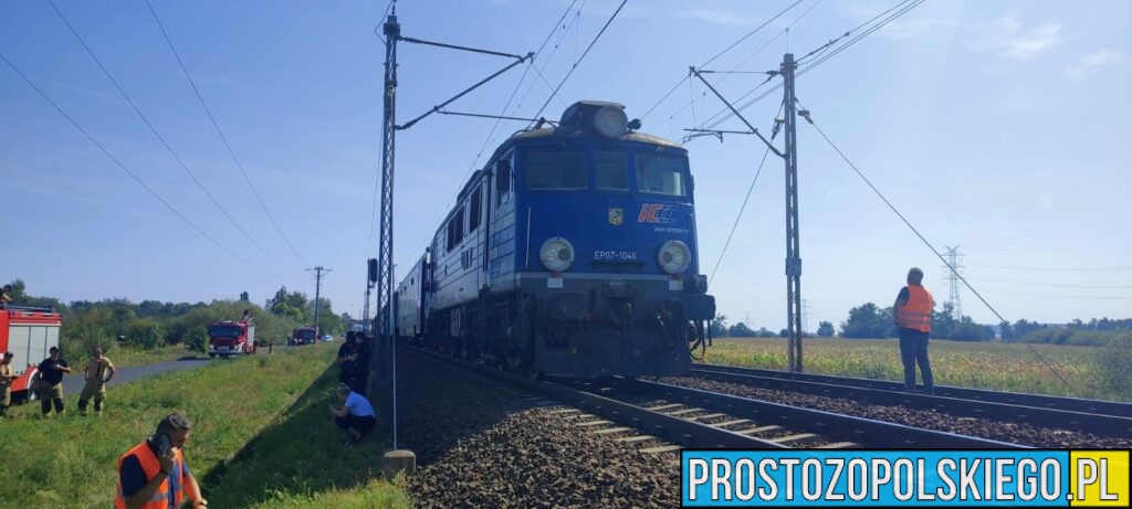 pożar lokomotywy, pożar pociągu, pożar na pkp, pożar ICC, pożar pociągu, pożar,