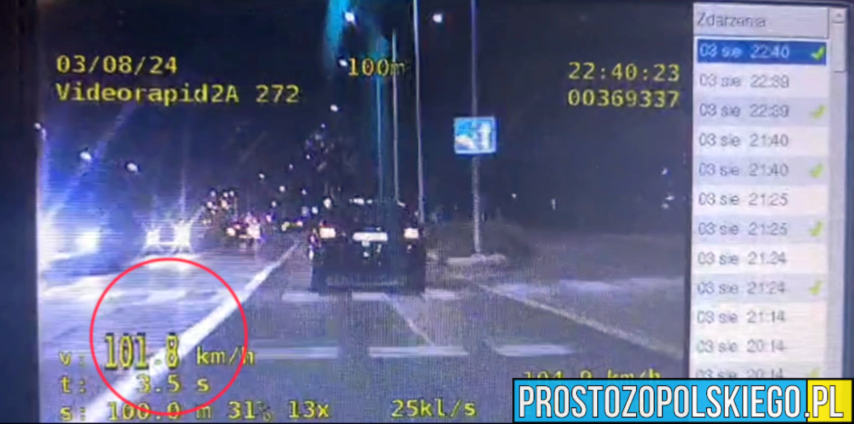 Policjanci zatrzymali 21-latkowi, który pędził autem ponad 100 km/h w obszarze zabudowanym.