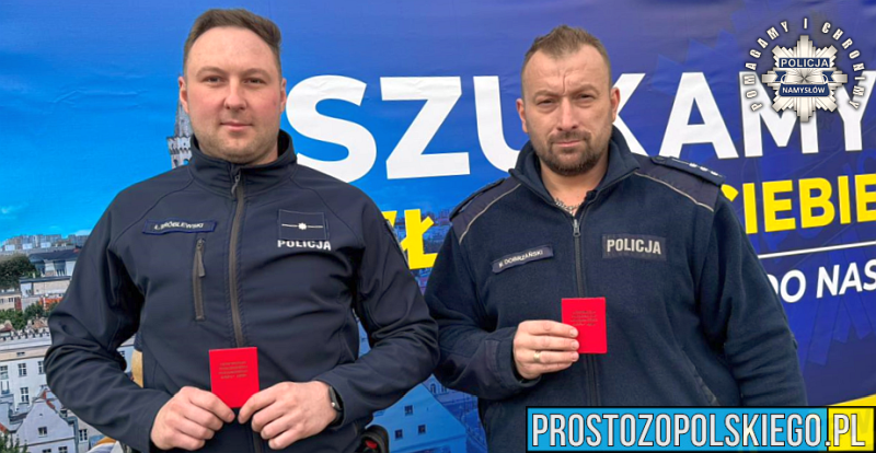 Namysłowscy policjanci wyróżnieni Odznaką "Zasłużony Honorowy Dawca Krwi"