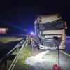 Zderzenie dwóch ciężarówek na opolskim odcinku autostrady A4. (Zdjęcia)