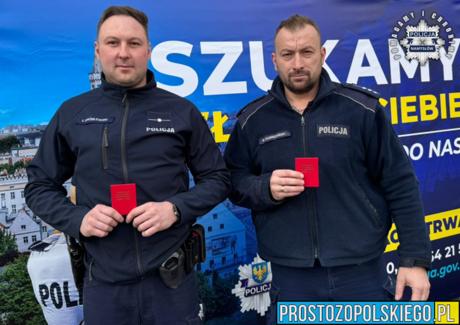 Namysłowscy policjanci wyróżnieni Odznaką "Zasłużony Honorowy Dawca Krwi"