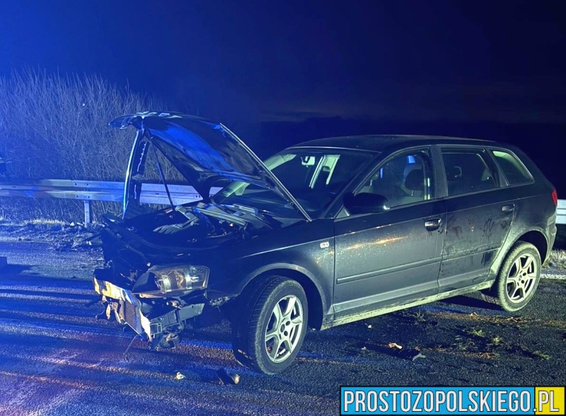 Wypadek drogowy na trasie DW 414 między Przysieczą a Ligotą Prószkowską.