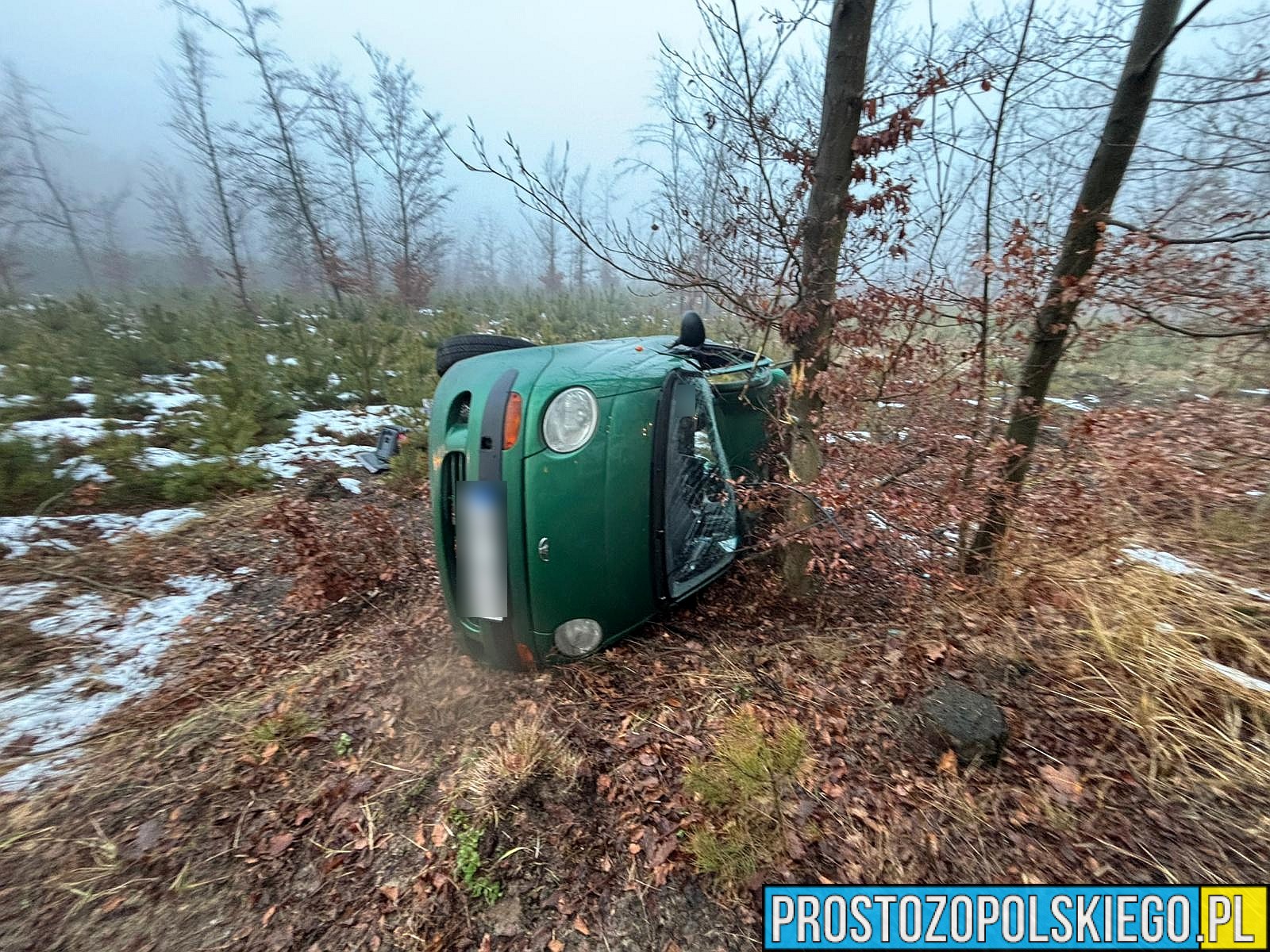 wypadek, prostozopolskiego, wiadomości opole, wiadomości opolskie, samochód dachował, wiadomości, wypadki, polscy kierowcy, prosto z opolskiego,