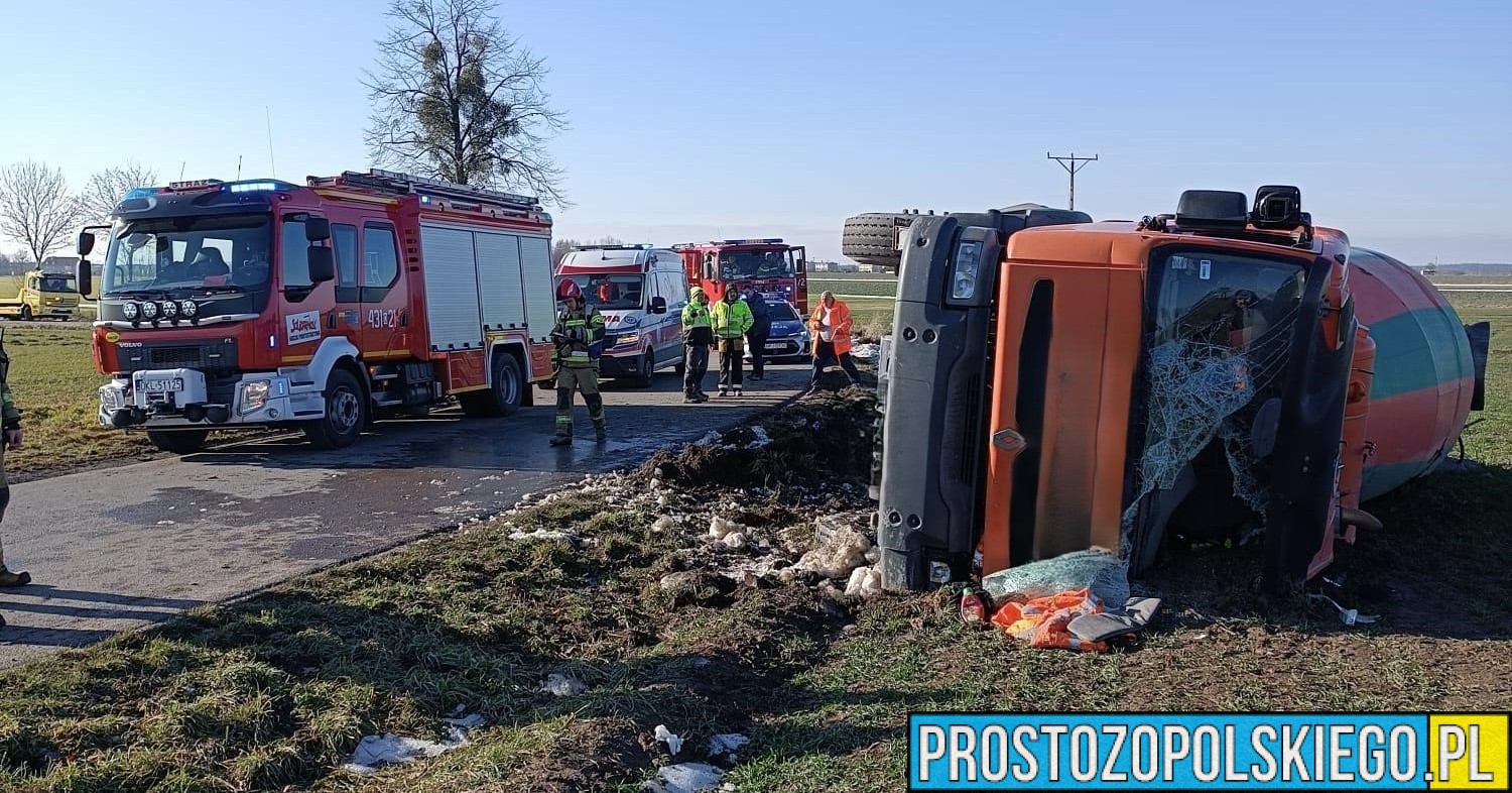 Zdarzenie drogowe na drodze powiatowej pomiędzy miejscowościami Kluczbork, a Kujakowice Dolne