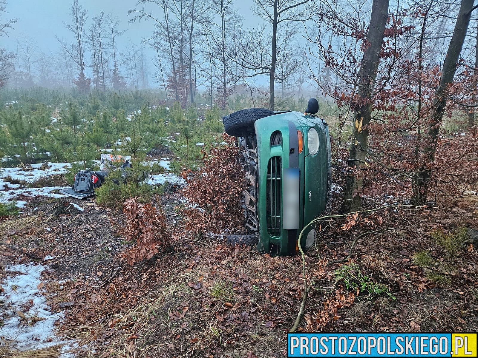 wypadek, prostozopolskiego, wiadomości opole, wiadomości opolskie, samochód dachował, wiadomości, wypadki, polscy kierowcy, prosto z opolskiego,