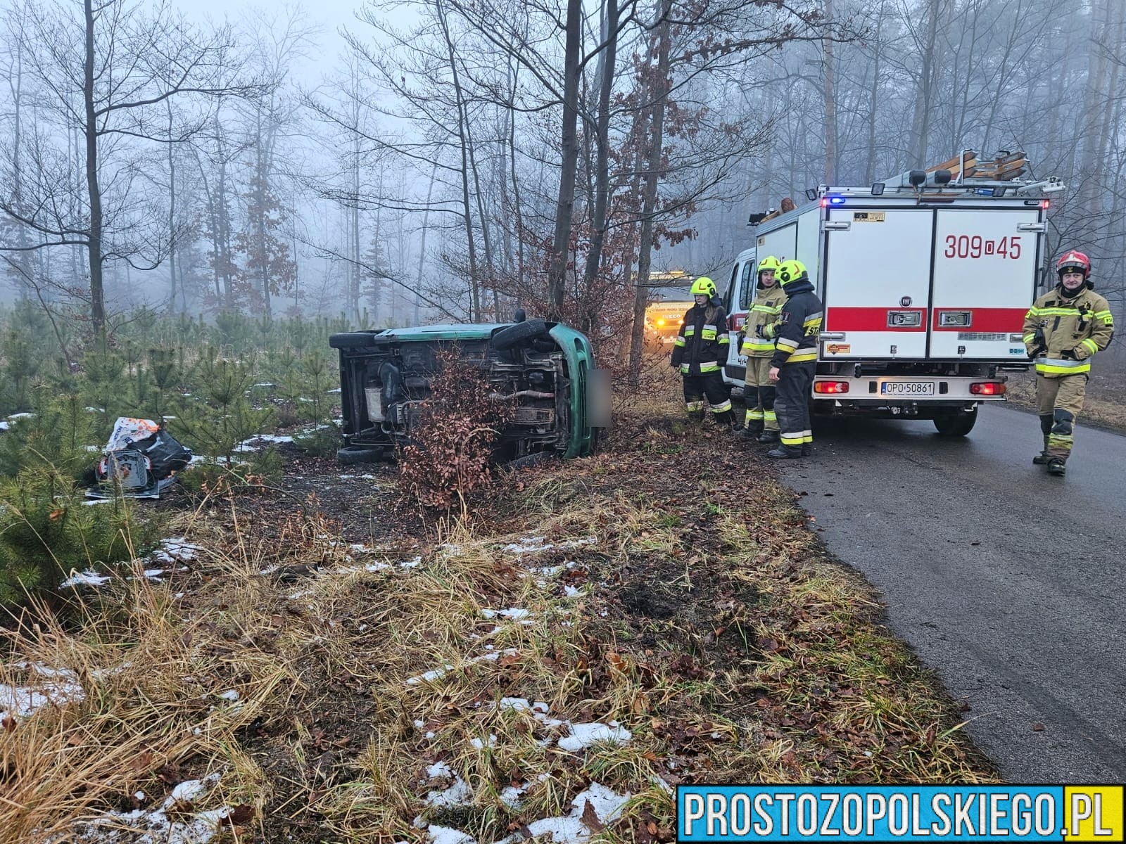 wypadek, prostozopolskiego, wiadomości opole, wiadomości opolskie, samochód dachował, wiadomości, wypadki, polscy kierowcy, prosto z opolskiego,