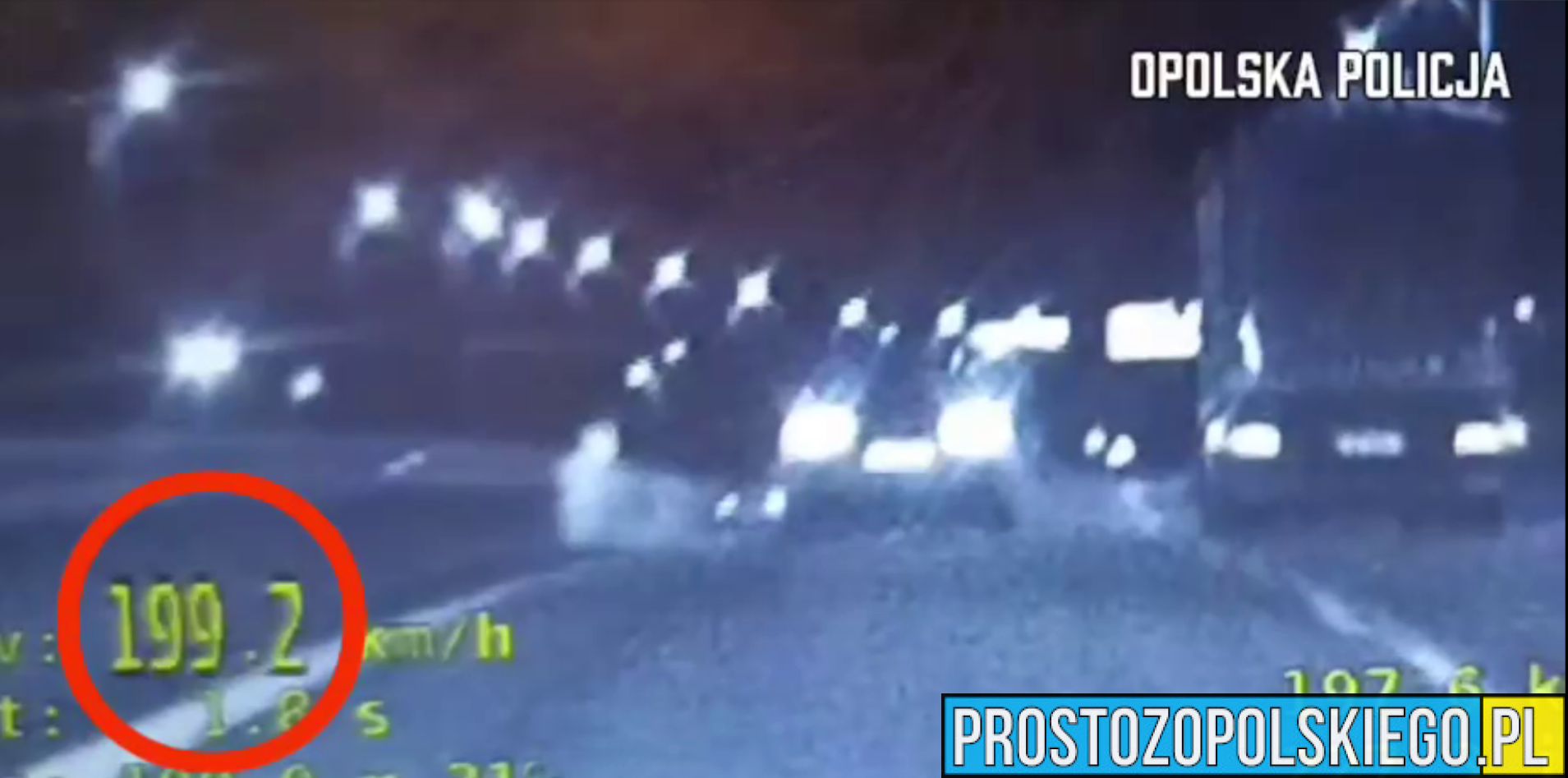 Grupa "Speed" na obwodnicy Nysy. Niechlubnym rekordzistą okazał się kierujący, który pędził blisko 200 km/h.(Wideo)