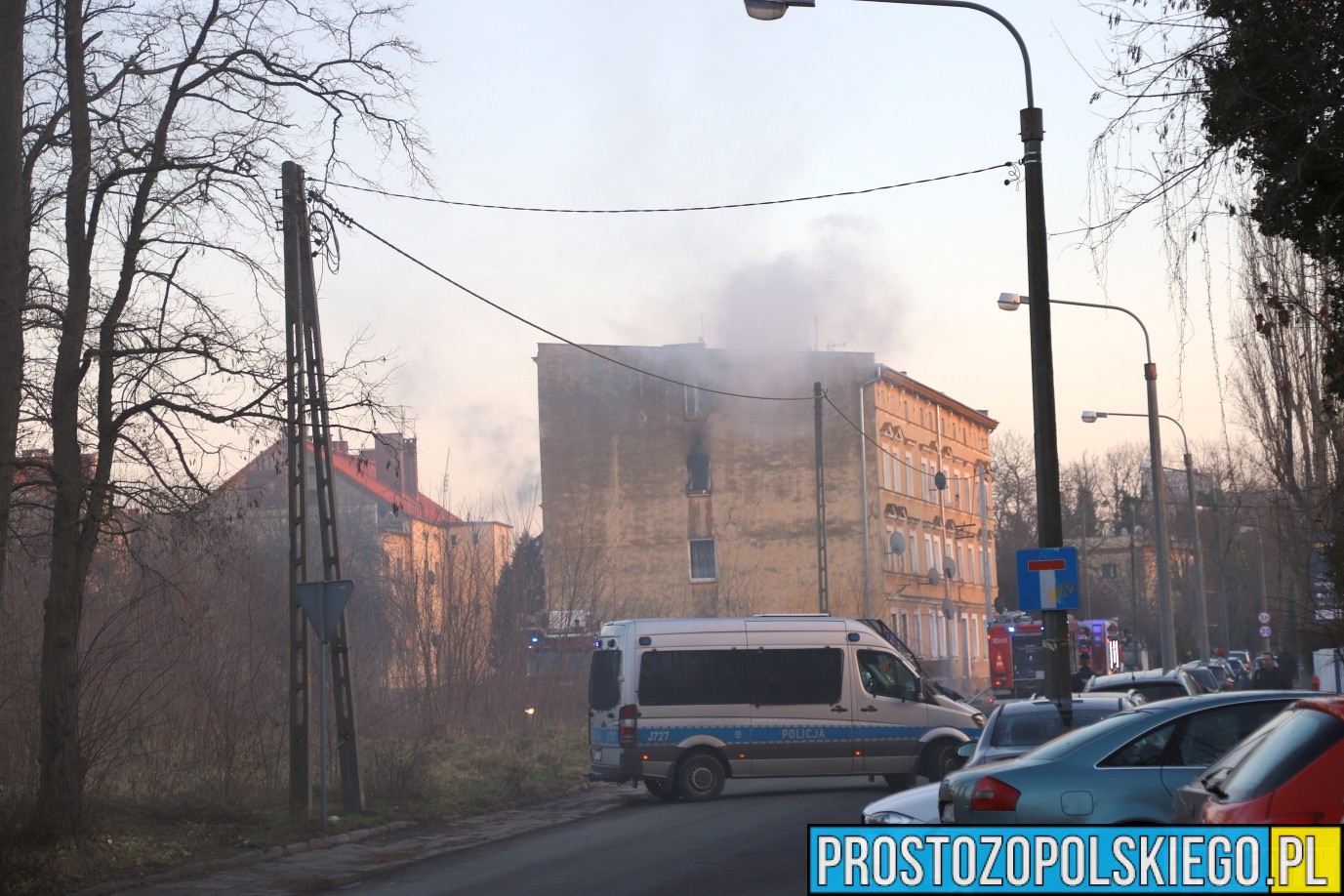 pożar Opole, opole graniczna, uratowali kota, uratowali to kota z pożaru,