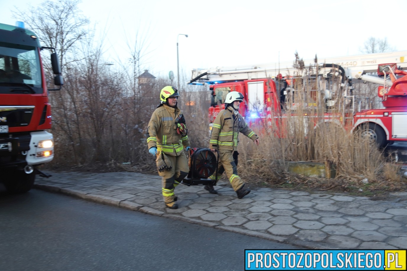 pożar w Opolu, straż gasiła pożar mieszkania,