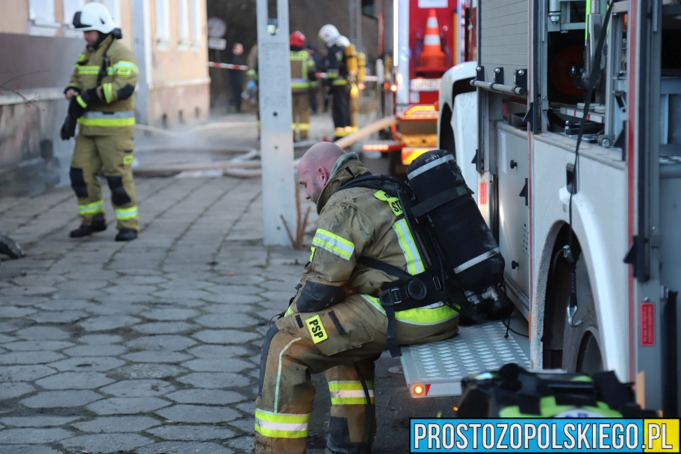 pożar mieszkania Opole, pożar mieszkania w Opolu, uratowany kot, kot z pożaru, ratowanie kota, kot uratowany z pożaru mieszkania,