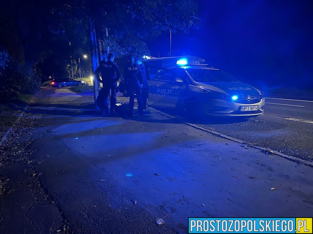 25-letni obywatel Ukrainy został zatrzymany w miejscowości Chróścic. Był pijany, znieważył policjantów i skopał radiowóz