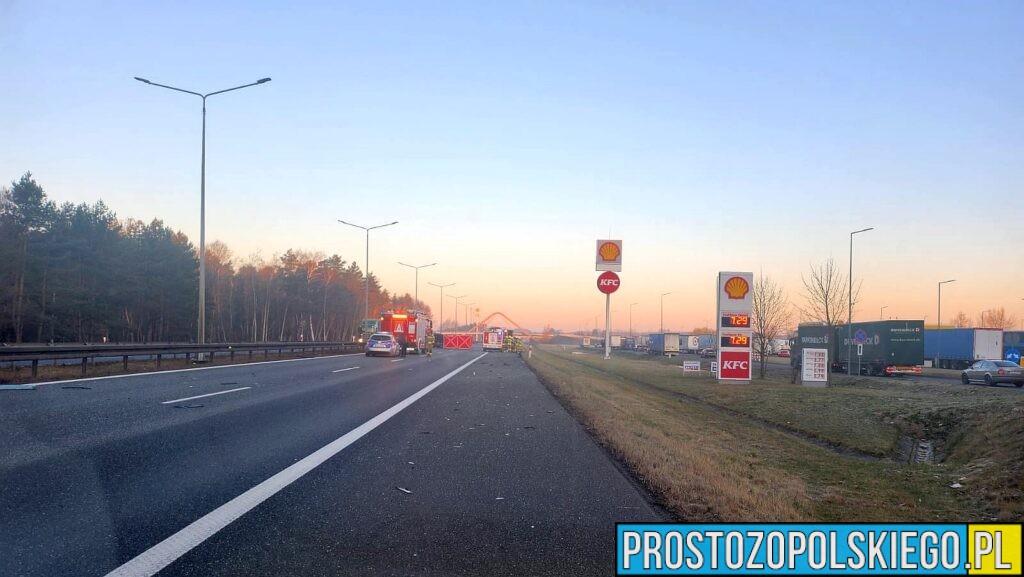 Tragiczny wypadek pod Opolem. Jedna osoba nie żyje , dwie zostały ranne