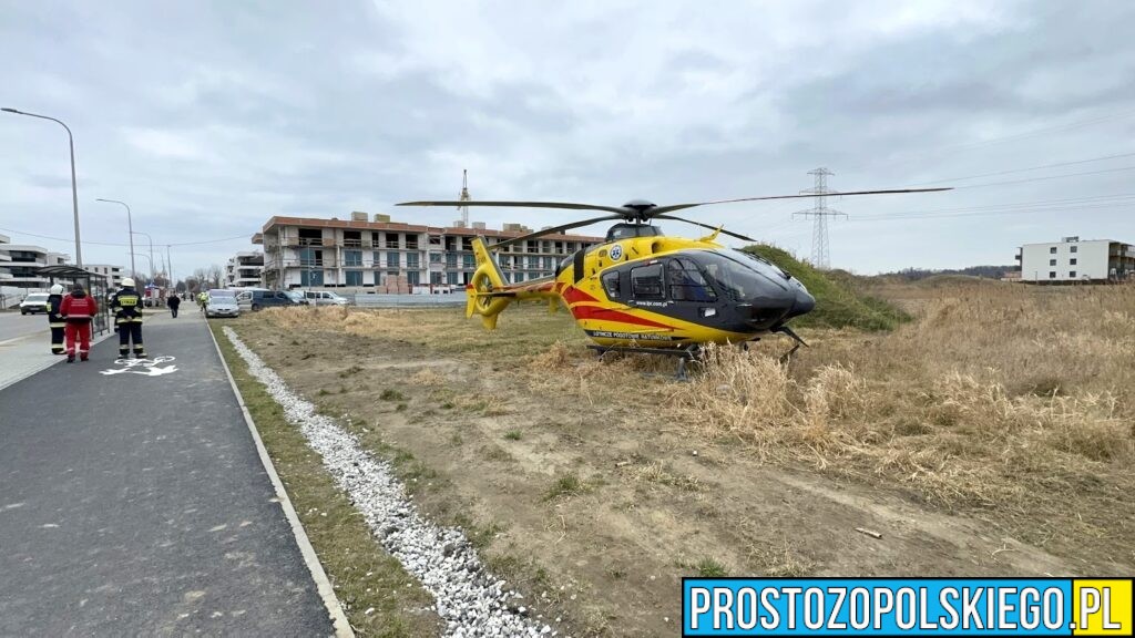 wypadek na budowie, wypadek budowlany, mężczyzna wypadł z balkonu, mężczyna nadział sie na pręt zbrojeniowy, mężczyna wbił sie na pręt zbrojeniowy, poważny wypadek na budowie, spadł z balkonu na pręt zbrojeniowy, 