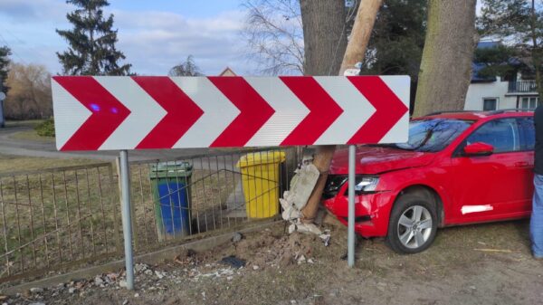 Wypadek drogowy w Ligocie Książęcej  w powiecie namysłowskim