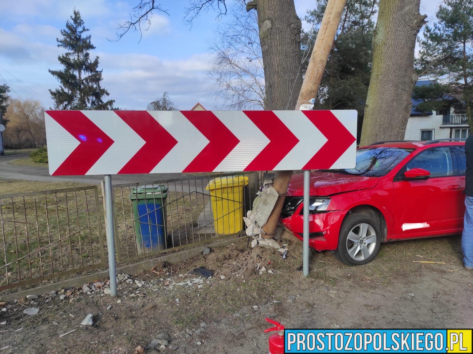 Wypadek drogowy w Ligocie Książęcej  w powiecie namysłowskim